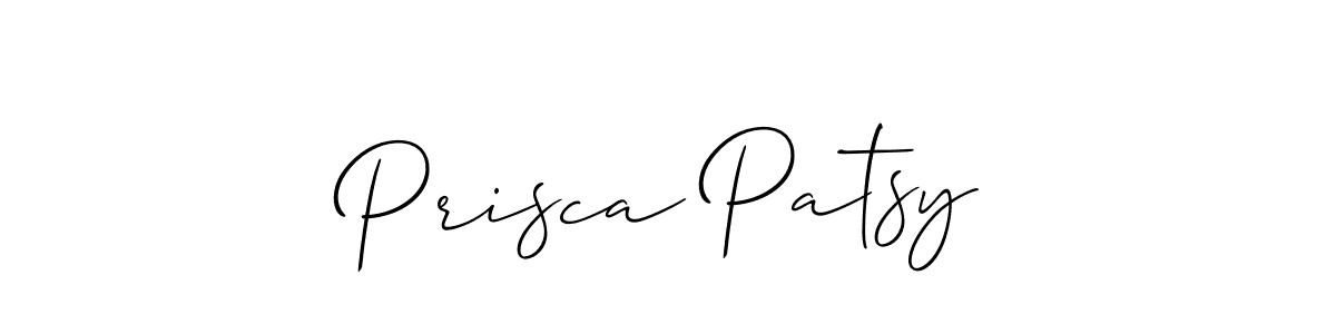 It looks lik you need a new signature style for name Prisca Patsy. Design unique handwritten (Allison_Script) signature with our free signature maker in just a few clicks. Prisca Patsy signature style 2 images and pictures png