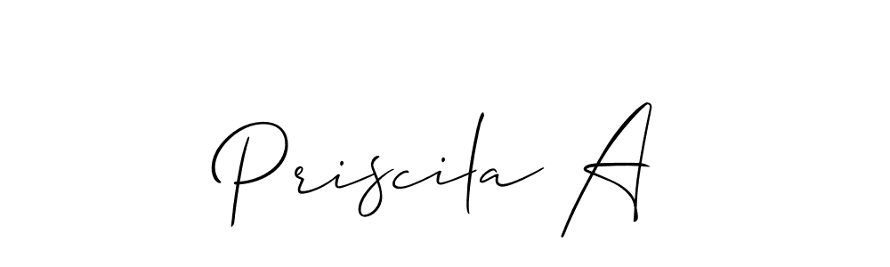 Make a beautiful signature design for name Priscila A. Use this online signature maker to create a handwritten signature for free. Priscila A signature style 2 images and pictures png