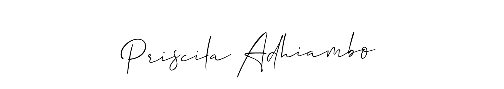 Create a beautiful signature design for name Priscila Adhiambo. With this signature (Allison_Script) fonts, you can make a handwritten signature for free. Priscila Adhiambo signature style 2 images and pictures png