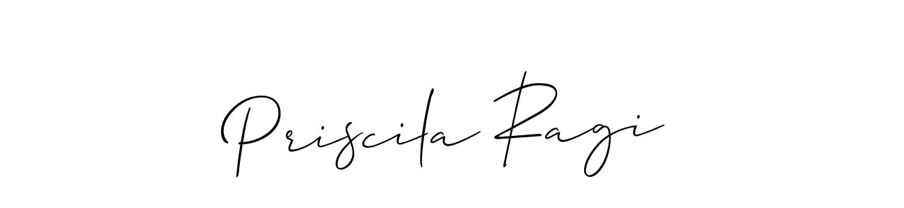 Also we have Priscila Ragi name is the best signature style. Create professional handwritten signature collection using Allison_Script autograph style. Priscila Ragi signature style 2 images and pictures png