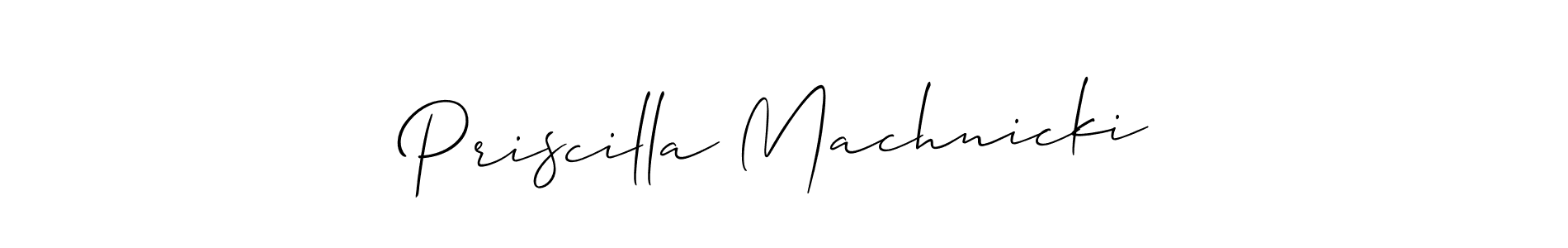 How to Draw Priscilla Machnicki signature style? Allison_Script is a latest design signature styles for name Priscilla Machnicki. Priscilla Machnicki signature style 2 images and pictures png