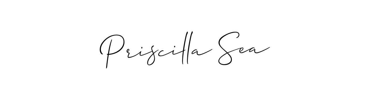 if you are searching for the best signature style for your name Priscilla Sea. so please give up your signature search. here we have designed multiple signature styles  using Allison_Script. Priscilla Sea signature style 2 images and pictures png