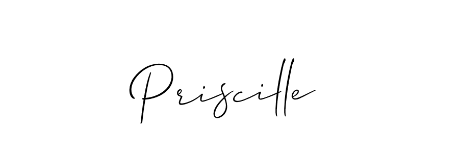 It looks lik you need a new signature style for name Priscille. Design unique handwritten (Allison_Script) signature with our free signature maker in just a few clicks. Priscille signature style 2 images and pictures png