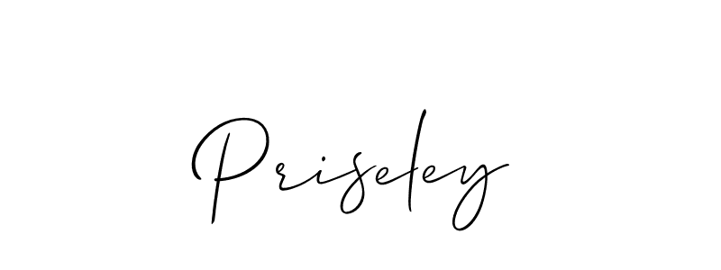 Create a beautiful signature design for name Priseley. With this signature (Allison_Script) fonts, you can make a handwritten signature for free. Priseley signature style 2 images and pictures png