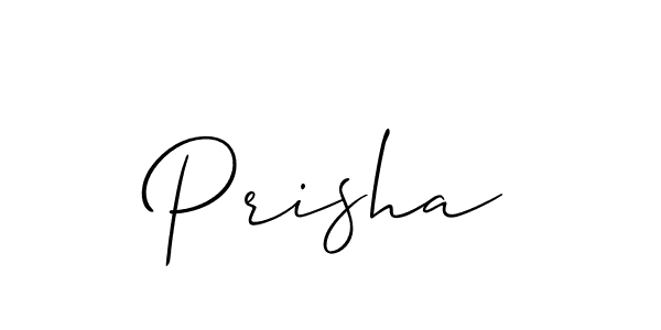 Make a beautiful signature design for name Prisha. With this signature (Allison_Script) style, you can create a handwritten signature for free. Prisha signature style 2 images and pictures png