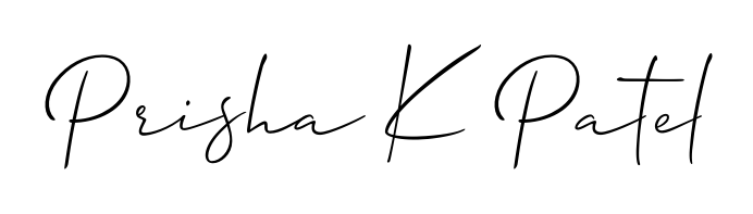 Upgrade your professional image with Prisha K Patel signature created with Allison_Script font. Fast, free, and watermark-free download. Prisha K Patel signature style 2 images and pictures png