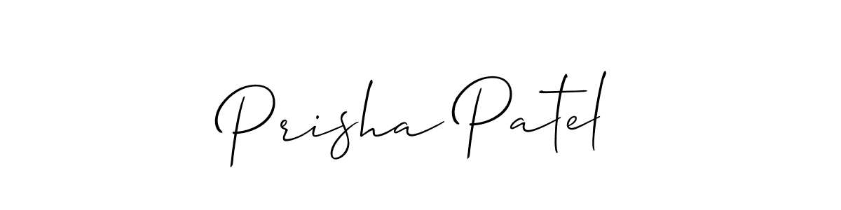 How to make Prisha Patel name signature. Use Allison_Script style for creating short signs online. This is the latest handwritten sign. Prisha Patel signature style 2 images and pictures png