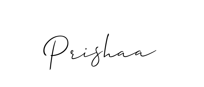 Design your own signature with our free online signature maker. With this signature software, you can create a handwritten (Allison_Script) signature for name Prishaa. Prishaa signature style 2 images and pictures png