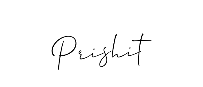 Use a signature maker to create a handwritten signature online. With this signature software, you can design (Allison_Script) your own signature for name Prishit. Prishit signature style 2 images and pictures png