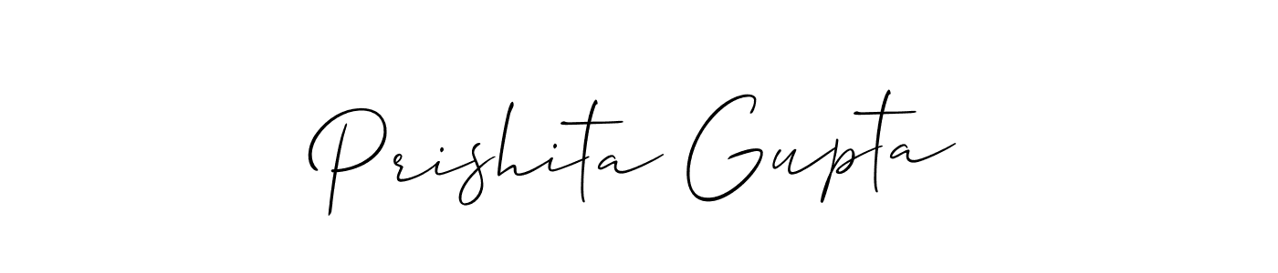 Make a beautiful signature design for name Prishita Gupta. With this signature (Allison_Script) style, you can create a handwritten signature for free. Prishita Gupta signature style 2 images and pictures png