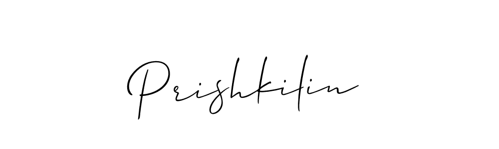 Make a beautiful signature design for name Prishkilin. With this signature (Allison_Script) style, you can create a handwritten signature for free. Prishkilin signature style 2 images and pictures png