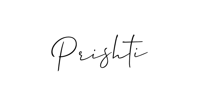 How to make Prishti signature? Allison_Script is a professional autograph style. Create handwritten signature for Prishti name. Prishti signature style 2 images and pictures png
