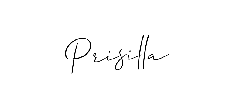 It looks lik you need a new signature style for name Prisilla. Design unique handwritten (Allison_Script) signature with our free signature maker in just a few clicks. Prisilla signature style 2 images and pictures png