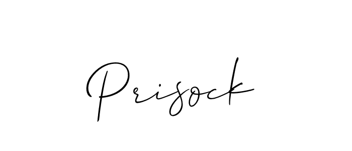 It looks lik you need a new signature style for name Prisock. Design unique handwritten (Allison_Script) signature with our free signature maker in just a few clicks. Prisock signature style 2 images and pictures png