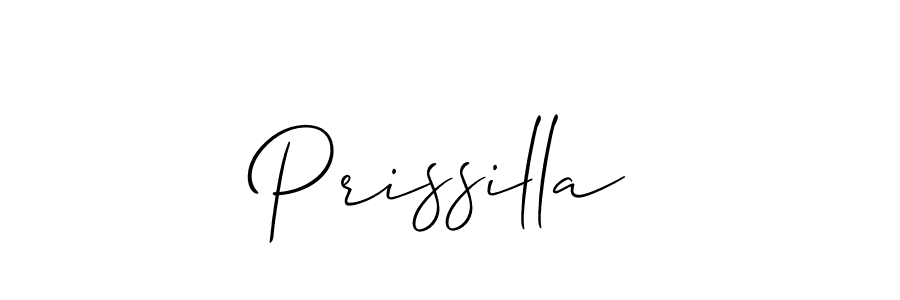 Also we have Prissilla name is the best signature style. Create professional handwritten signature collection using Allison_Script autograph style. Prissilla signature style 2 images and pictures png