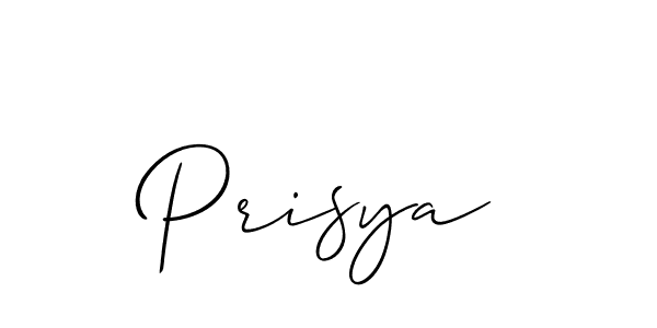 How to make Prisya signature? Allison_Script is a professional autograph style. Create handwritten signature for Prisya name. Prisya signature style 2 images and pictures png