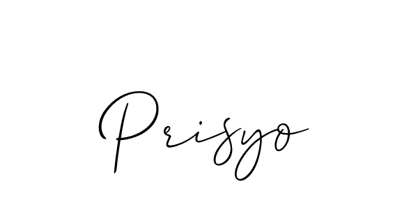 Create a beautiful signature design for name Prisyo. With this signature (Allison_Script) fonts, you can make a handwritten signature for free. Prisyo signature style 2 images and pictures png