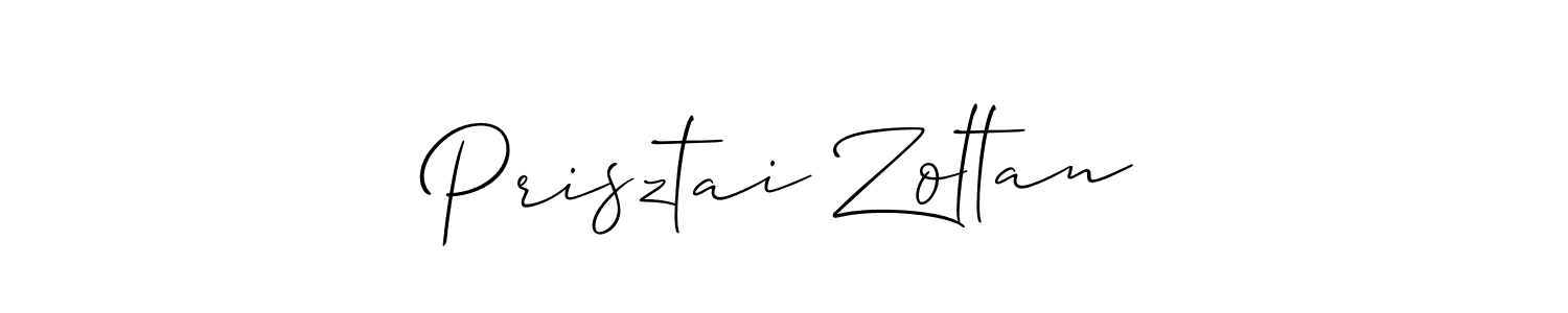 The best way (Allison_Script) to make a short signature is to pick only two or three words in your name. The name Prisztai Zoltan include a total of six letters. For converting this name. Prisztai Zoltan signature style 2 images and pictures png