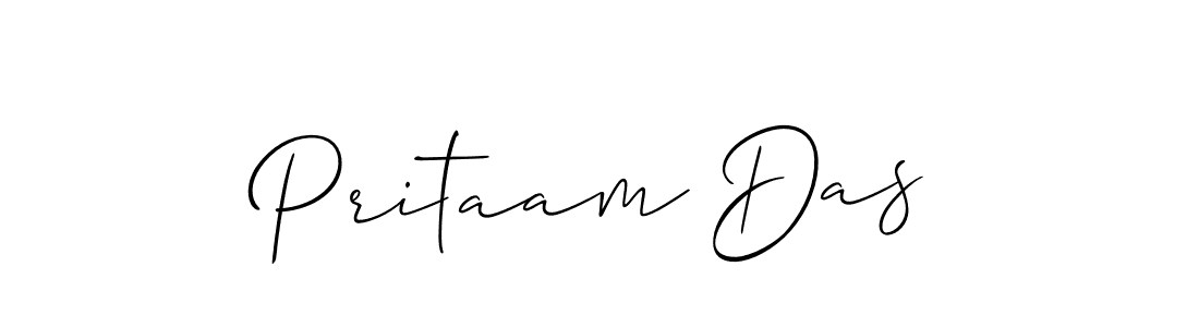 Make a beautiful signature design for name Pritaam Das. With this signature (Allison_Script) style, you can create a handwritten signature for free. Pritaam Das signature style 2 images and pictures png