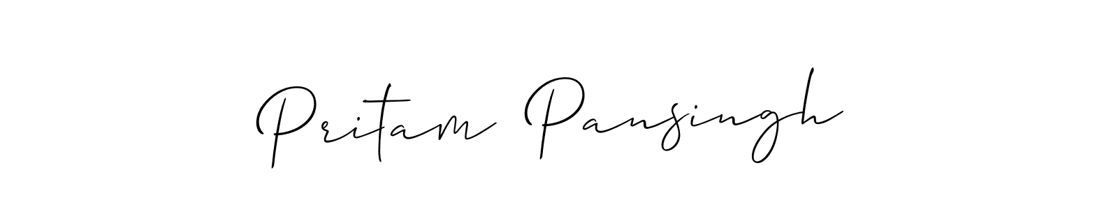 It looks lik you need a new signature style for name Pritam  Pansingh. Design unique handwritten (Allison_Script) signature with our free signature maker in just a few clicks. Pritam  Pansingh signature style 2 images and pictures png