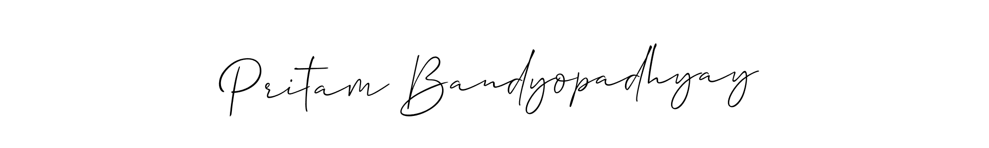 Also You can easily find your signature by using the search form. We will create Pritam Bandyopadhyay name handwritten signature images for you free of cost using Allison_Script sign style. Pritam Bandyopadhyay signature style 2 images and pictures png