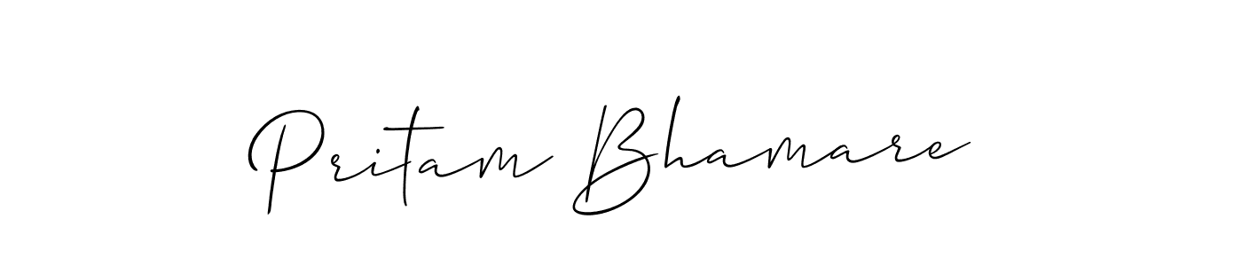 See photos of Pritam Bhamare official signature by Spectra . Check more albums & portfolios. Read reviews & check more about Allison_Script font. Pritam Bhamare signature style 2 images and pictures png