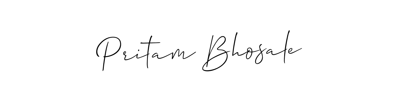 Design your own signature with our free online signature maker. With this signature software, you can create a handwritten (Allison_Script) signature for name Pritam Bhosale. Pritam Bhosale signature style 2 images and pictures png