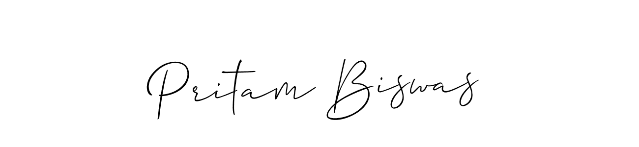 The best way (Allison_Script) to make a short signature is to pick only two or three words in your name. The name Pritam Biswas include a total of six letters. For converting this name. Pritam Biswas signature style 2 images and pictures png