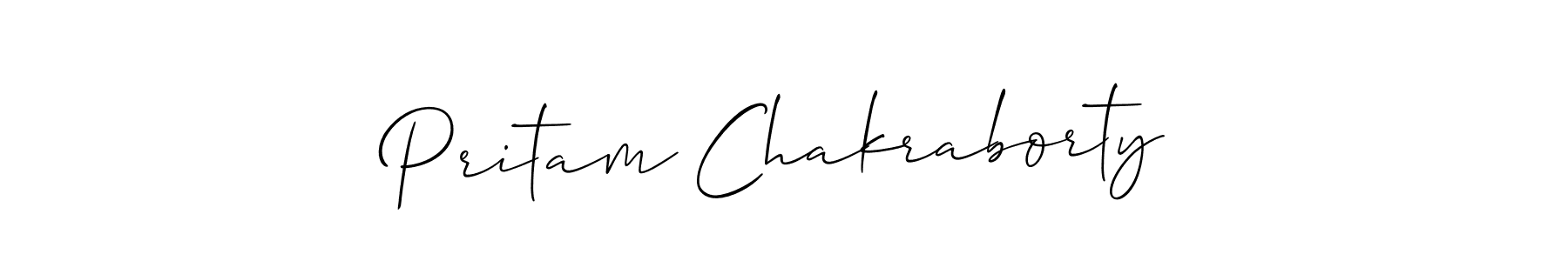 Also You can easily find your signature by using the search form. We will create Pritam Chakraborty name handwritten signature images for you free of cost using Allison_Script sign style. Pritam Chakraborty signature style 2 images and pictures png