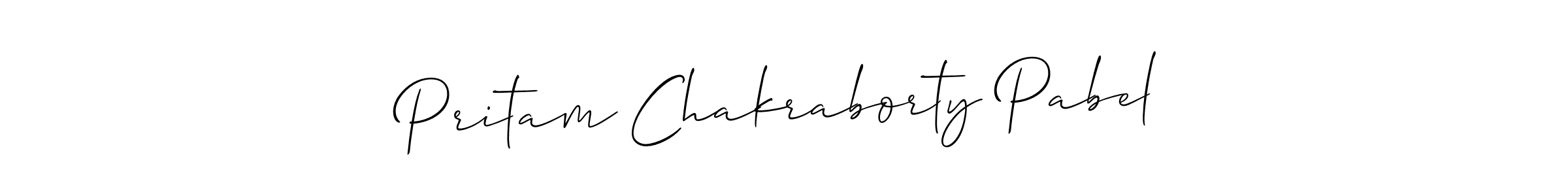 It looks lik you need a new signature style for name Pritam Chakraborty Pabel. Design unique handwritten (Allison_Script) signature with our free signature maker in just a few clicks. Pritam Chakraborty Pabel signature style 2 images and pictures png