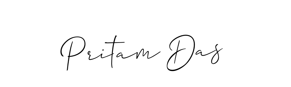 Also we have Pritam Das name is the best signature style. Create professional handwritten signature collection using Allison_Script autograph style. Pritam Das signature style 2 images and pictures png