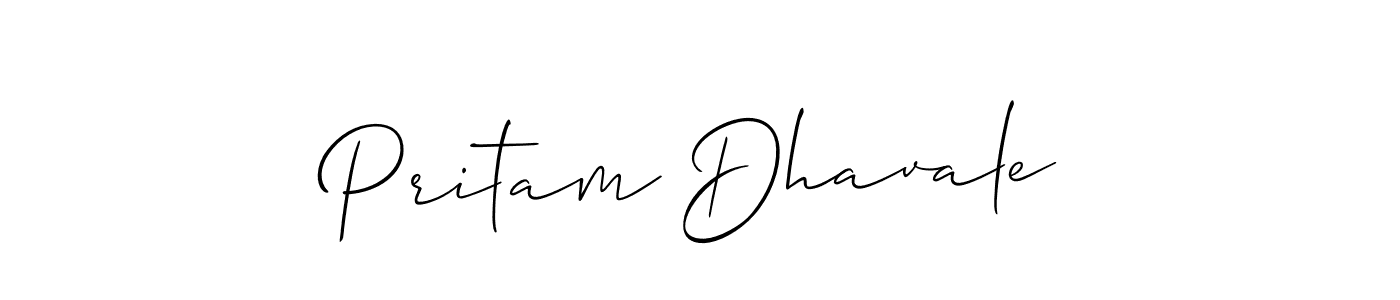 Design your own signature with our free online signature maker. With this signature software, you can create a handwritten (Allison_Script) signature for name Pritam Dhavale. Pritam Dhavale signature style 2 images and pictures png