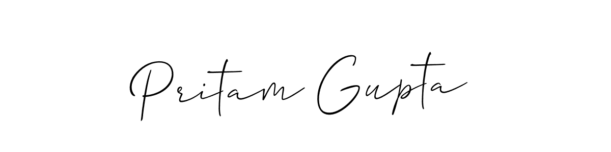 Best and Professional Signature Style for Pritam Gupta. Allison_Script Best Signature Style Collection. Pritam Gupta signature style 2 images and pictures png