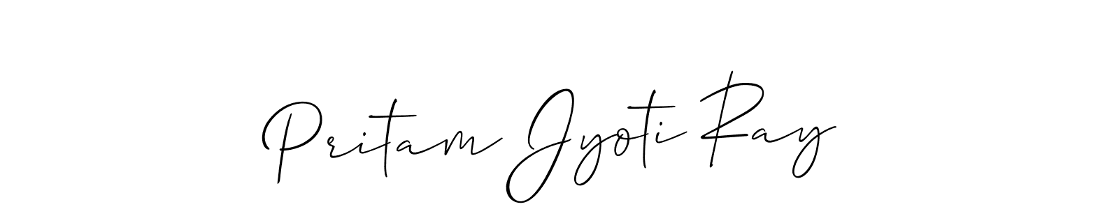 This is the best signature style for the Pritam Jyoti Ray name. Also you like these signature font (Allison_Script). Mix name signature. Pritam Jyoti Ray signature style 2 images and pictures png