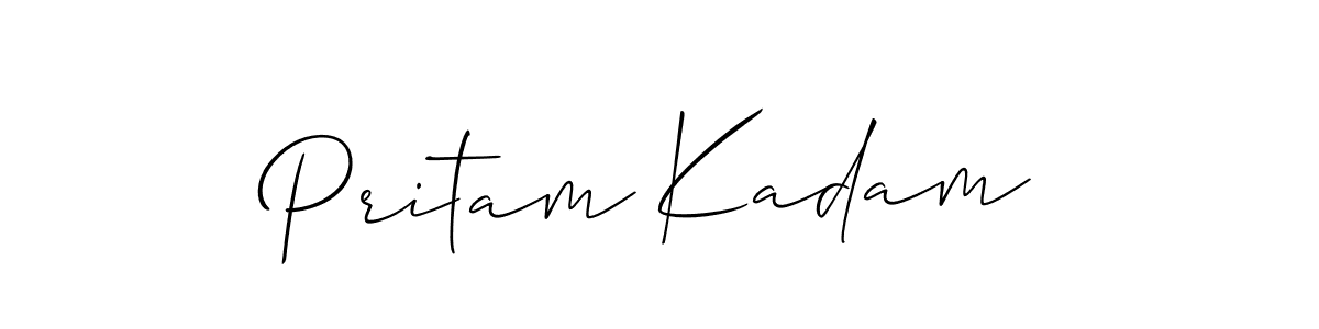 Similarly Allison_Script is the best handwritten signature design. Signature creator online .You can use it as an online autograph creator for name Pritam Kadam. Pritam Kadam signature style 2 images and pictures png