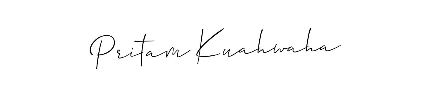 Also You can easily find your signature by using the search form. We will create Pritam Kuahwaha name handwritten signature images for you free of cost using Allison_Script sign style. Pritam Kuahwaha signature style 2 images and pictures png