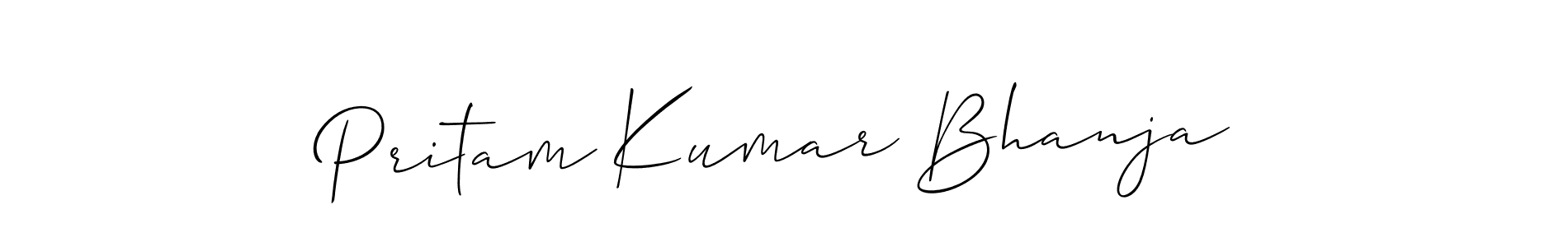 Also we have Pritam Kumar Bhanja name is the best signature style. Create professional handwritten signature collection using Allison_Script autograph style. Pritam Kumar Bhanja signature style 2 images and pictures png