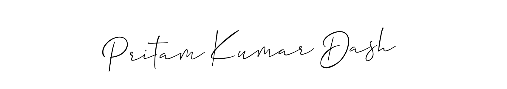 Design your own signature with our free online signature maker. With this signature software, you can create a handwritten (Allison_Script) signature for name Pritam Kumar Dash. Pritam Kumar Dash signature style 2 images and pictures png