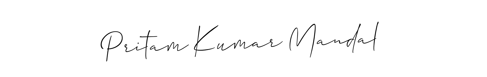 Similarly Allison_Script is the best handwritten signature design. Signature creator online .You can use it as an online autograph creator for name Pritam Kumar Mandal. Pritam Kumar Mandal signature style 2 images and pictures png