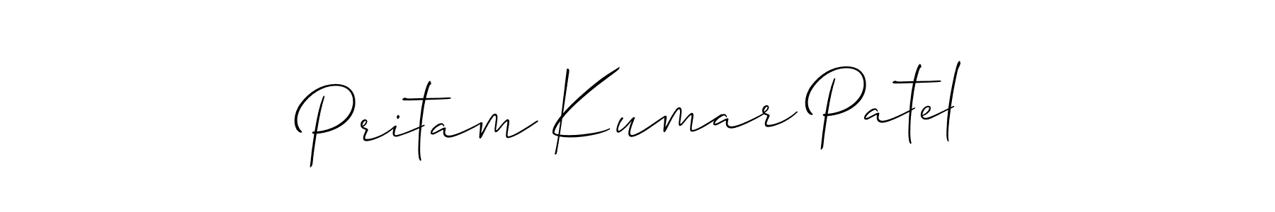 Also You can easily find your signature by using the search form. We will create Pritam Kumar Patel name handwritten signature images for you free of cost using Allison_Script sign style. Pritam Kumar Patel signature style 2 images and pictures png