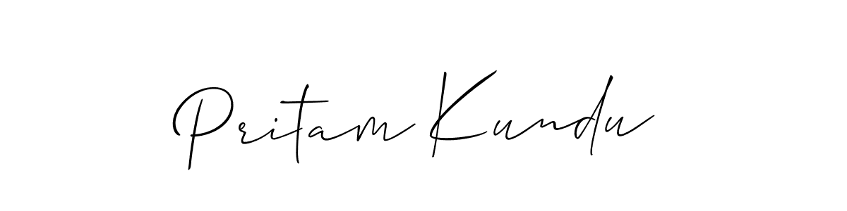 Make a short Pritam Kundu signature style. Manage your documents anywhere anytime using Allison_Script. Create and add eSignatures, submit forms, share and send files easily. Pritam Kundu signature style 2 images and pictures png