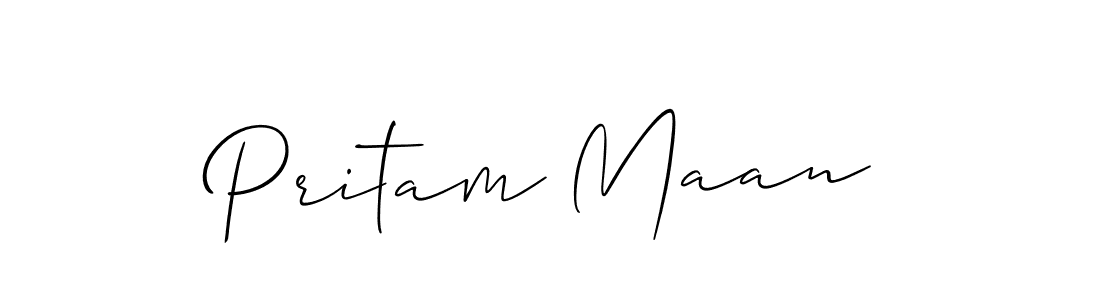 Make a short Pritam Maan signature style. Manage your documents anywhere anytime using Allison_Script. Create and add eSignatures, submit forms, share and send files easily. Pritam Maan signature style 2 images and pictures png