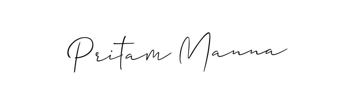 How to Draw Pritam Manna signature style? Allison_Script is a latest design signature styles for name Pritam Manna. Pritam Manna signature style 2 images and pictures png