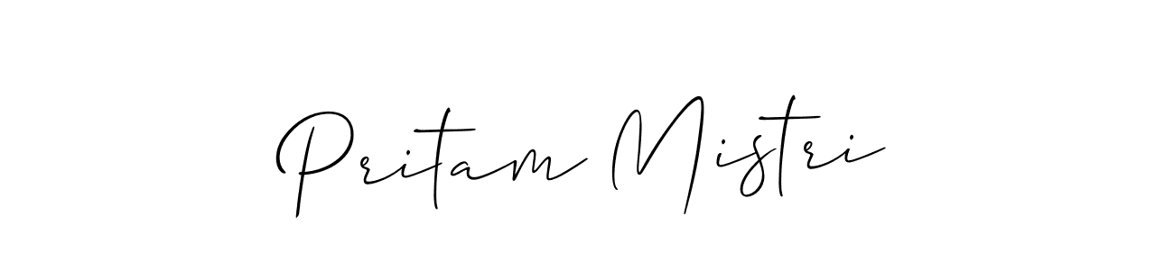 Also You can easily find your signature by using the search form. We will create Pritam Mistri name handwritten signature images for you free of cost using Allison_Script sign style. Pritam Mistri signature style 2 images and pictures png