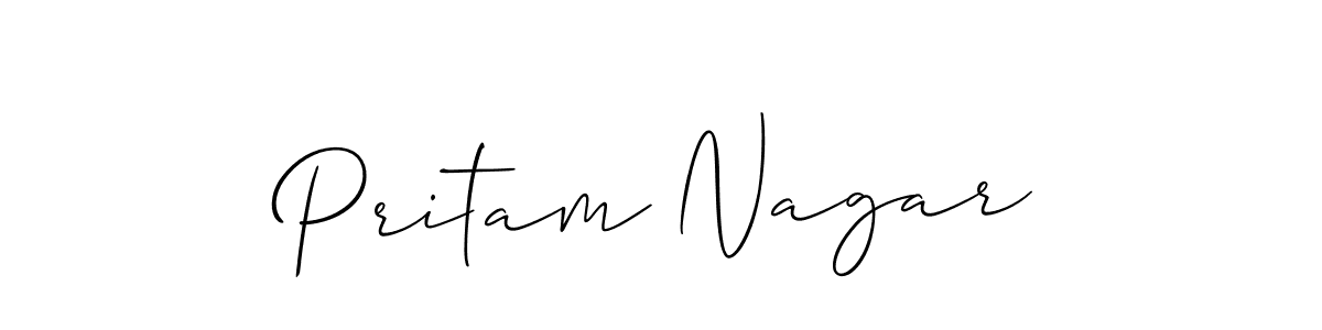 How to make Pritam Nagar signature? Allison_Script is a professional autograph style. Create handwritten signature for Pritam Nagar name. Pritam Nagar signature style 2 images and pictures png