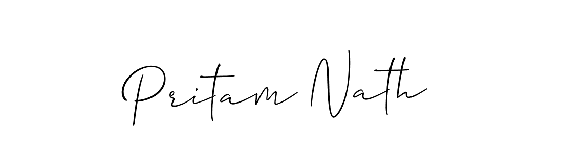 This is the best signature style for the Pritam Nath name. Also you like these signature font (Allison_Script). Mix name signature. Pritam Nath signature style 2 images and pictures png