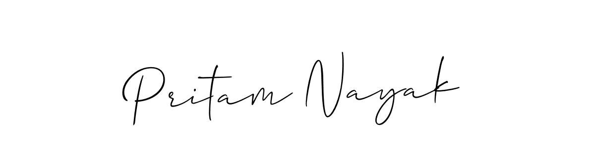 The best way (Allison_Script) to make a short signature is to pick only two or three words in your name. The name Pritam Nayak include a total of six letters. For converting this name. Pritam Nayak signature style 2 images and pictures png