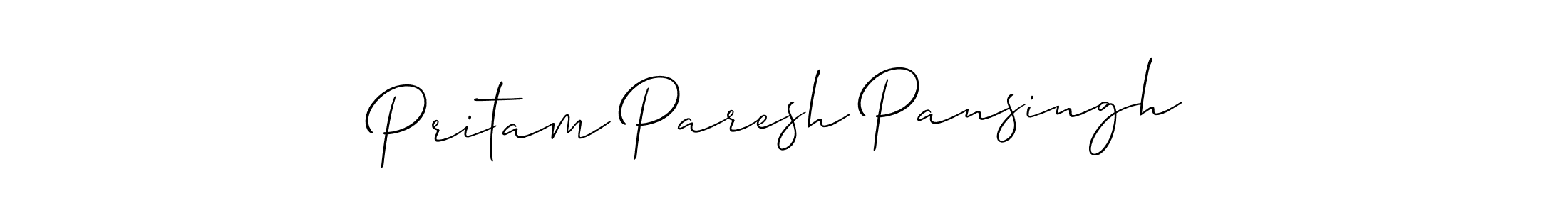 You should practise on your own different ways (Allison_Script) to write your name (Pritam Paresh Pansingh) in signature. don't let someone else do it for you. Pritam Paresh Pansingh signature style 2 images and pictures png