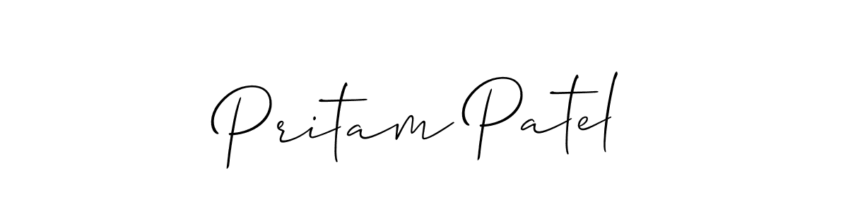 This is the best signature style for the Pritam Patel name. Also you like these signature font (Allison_Script). Mix name signature. Pritam Patel signature style 2 images and pictures png