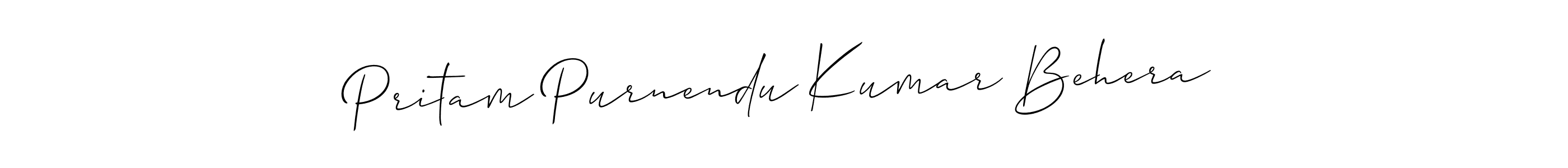 Use a signature maker to create a handwritten signature online. With this signature software, you can design (Allison_Script) your own signature for name Pritam Purnendu Kumar Behera. Pritam Purnendu Kumar Behera signature style 2 images and pictures png